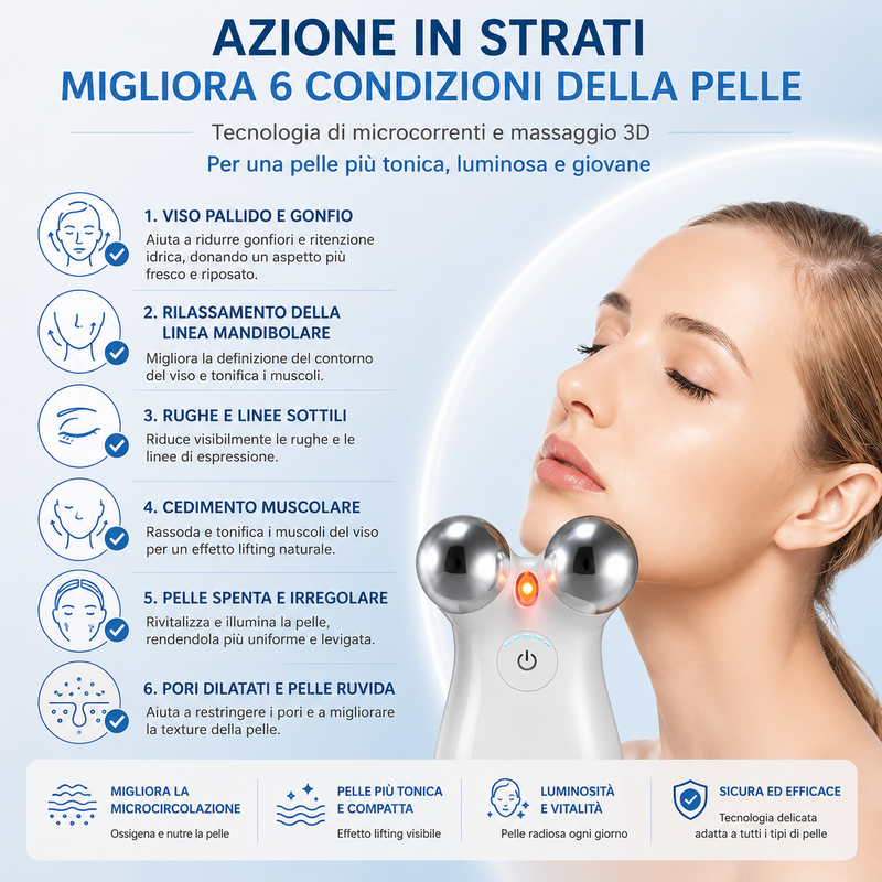 Massaggiatore EMS Viso Lifting RF