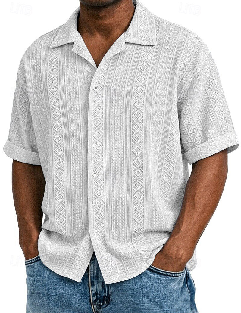 Camicia Jacquard Texture Geometrica
