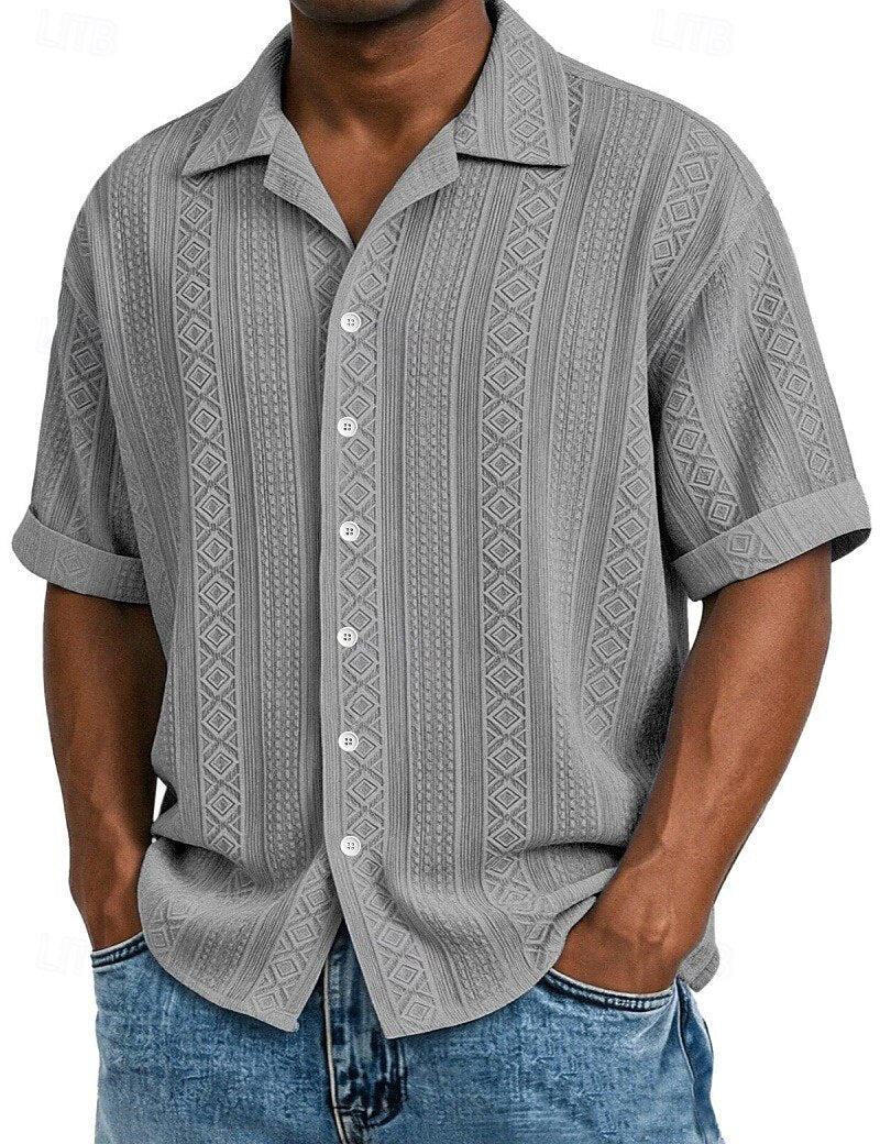Camicia Jacquard Texture Geometrica