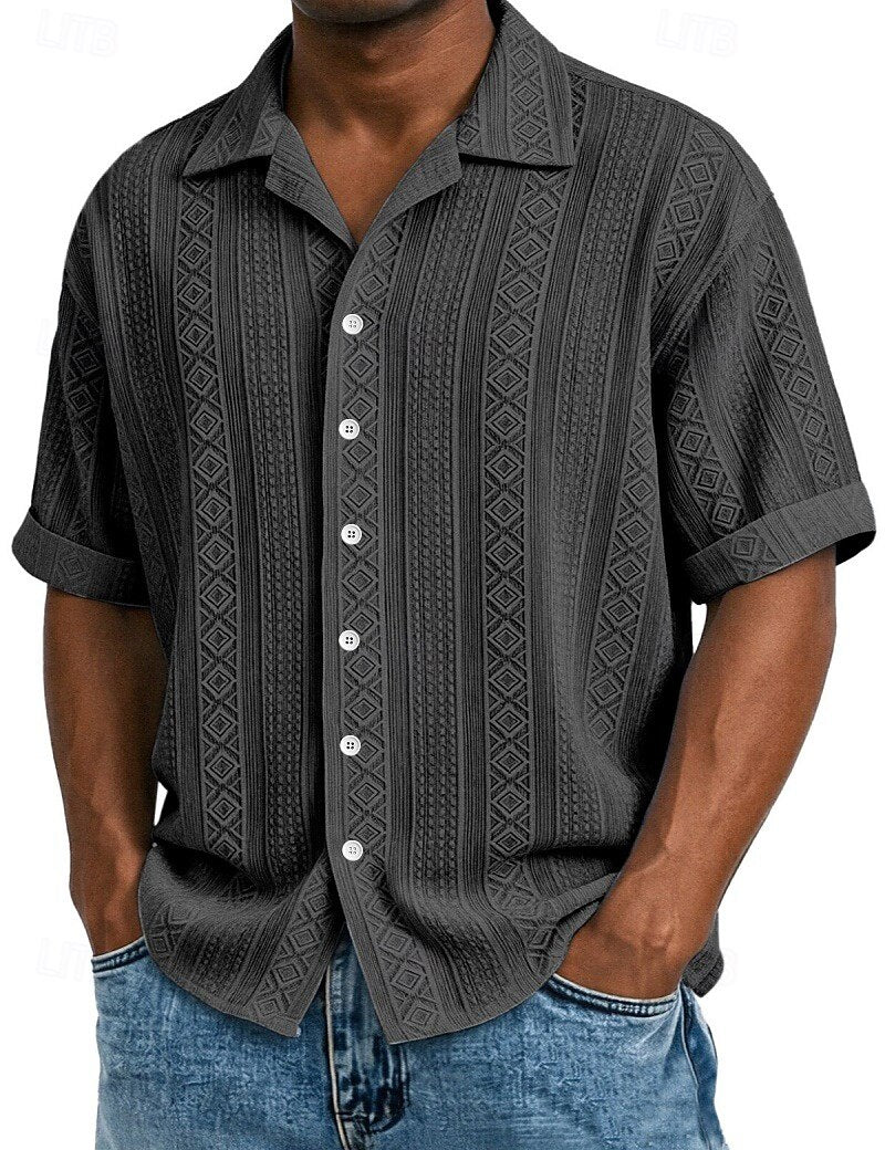 Camicia Jacquard Texture Geometrica