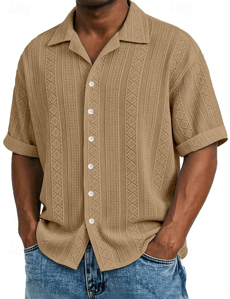 Camicia Jacquard Texture Geometrica