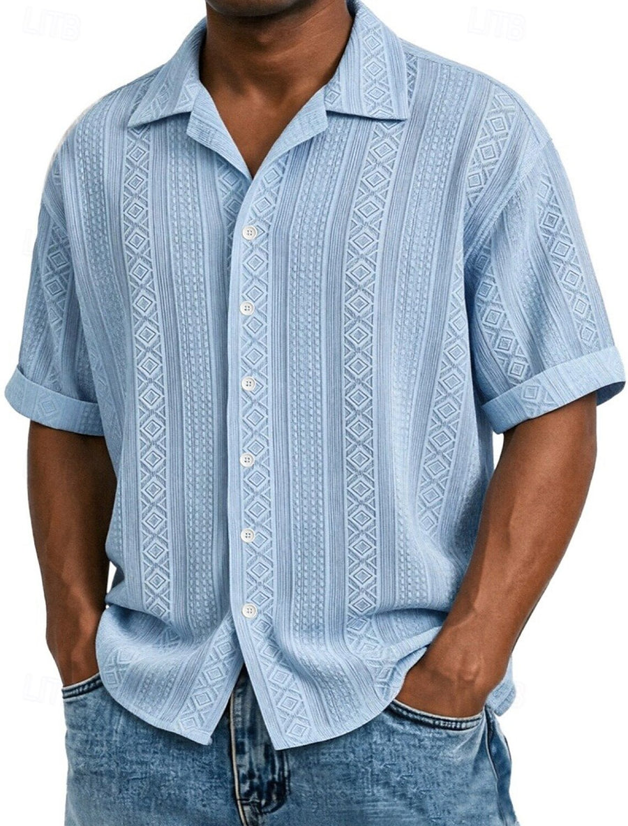 Camicia Jacquard Texture Geometrica